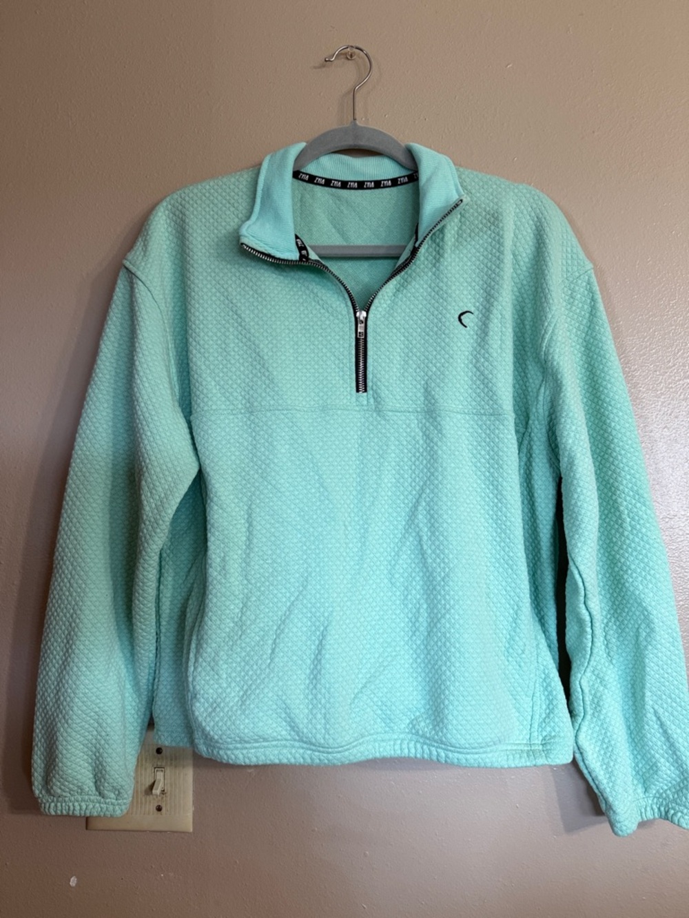 Light Aqua Quarter-Zip Fleece Pullover - Picture 4 of 4